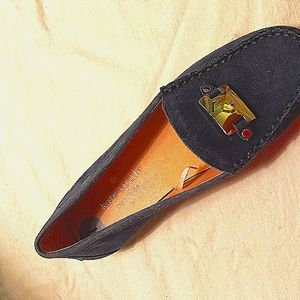 Kate Spade Size 7 Blue Suede Loafers